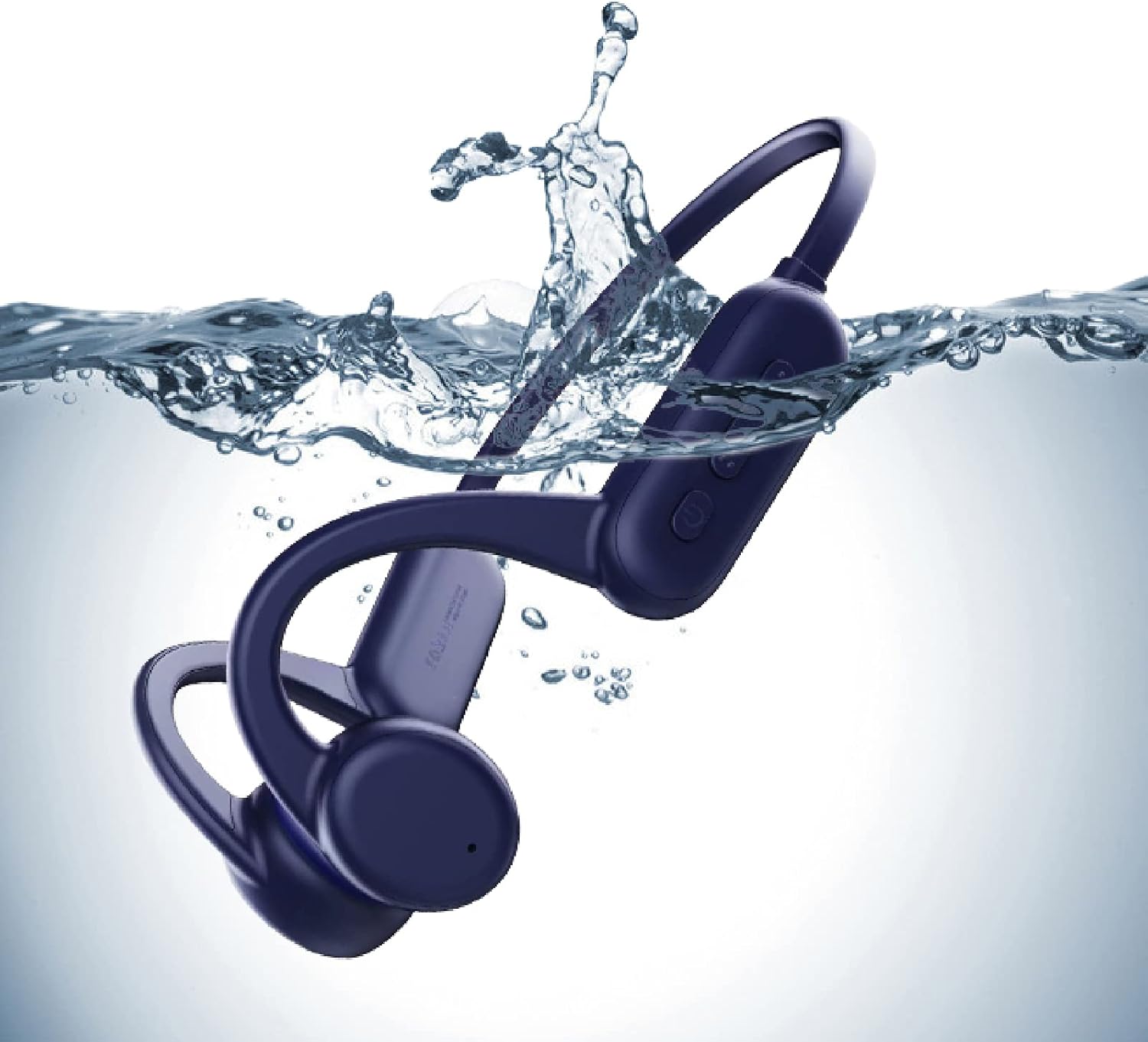 Bone Conduction Headphones Waterproof Headphones for Swimming Headphones Bluetooth Open Ear Headphones IPX8 Underwater with Microphones, 8G Memory (New Blue)