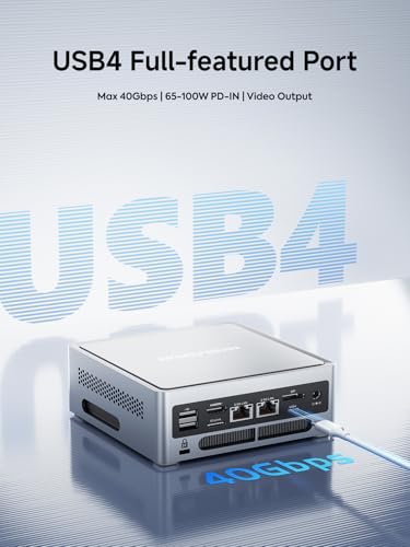 MINISFORUM UM880 Plus Mini PC with AMD Ryzen 7 8845HS(8C/16T, up to 5.1GHz),Mini Computer Radeon 780M Graphics 1TB PCIe4.0 SSD 32GB DDR5,OCuLink,Triple Display with HDMI+DP+USB4, 5xUSB Port,2.5G LAN