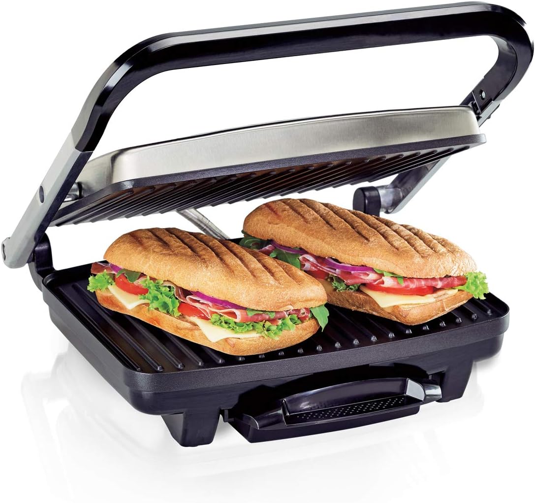 Hamilton Beach 12-in-1 Electric Pressure Cooker Bundle with Panini Press, Sandwich Maker & Indoor Grill, 8 Quart, Stainless Steel