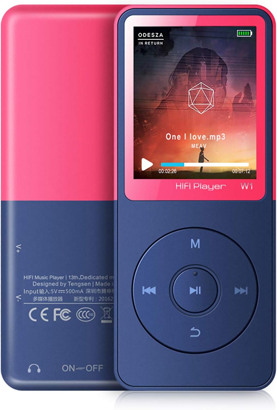 MP3 Player with Bluetooth 1.8" LCD Screen 8GB Support 128GB TF Card (Not Included) GOPOSOO Portable Metallic HiFi Sound MP4 Music Player with Speaker, FM Radio, Voice Recorder for Kids,Walkman Pack of 2