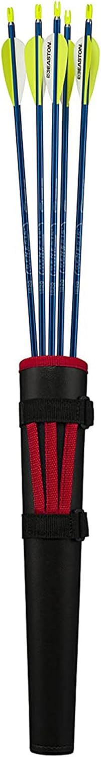 Genesis Archery Compound Bow Archery Kit w/Adjustable Draw Length 15" to 30" & Adjustable Draw Weight 10 to 20 Pounds for Left-Handed, Red (4 Pack)