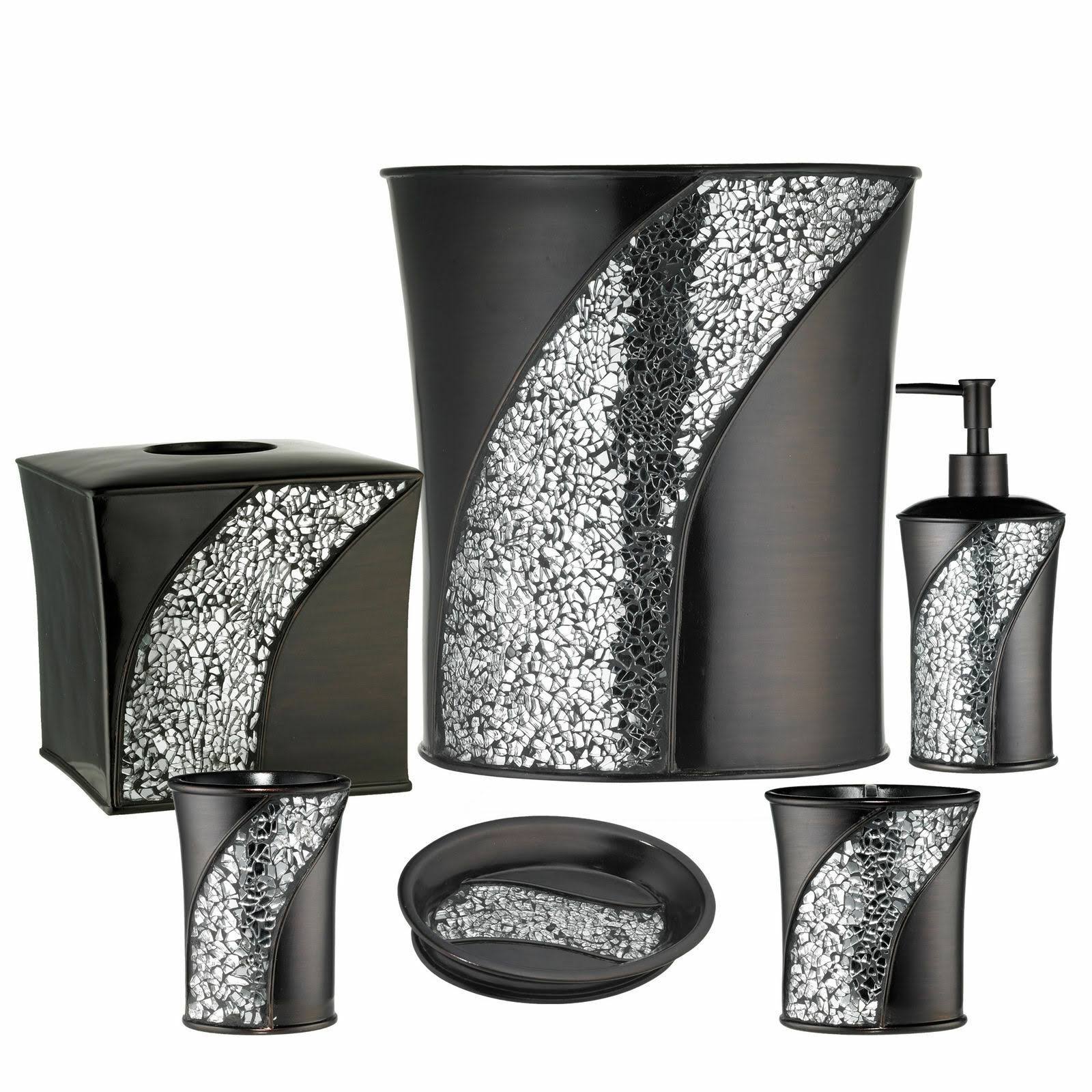 Popular Bath Sinatra Bronze Basket, Tissue, Cup, Soap Dish, Toothbrush, Lotion