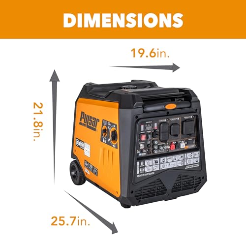 Pulsar 9500 Watt Tri Fuel Portable Inverter Generator, Remote Electric Start, CO Sensor, Parallel Capable, Super Quiet, Use for RV, Camping, Outdoor & Home, Gasoline, Propane, Natural Gas, NED95TiSRCO