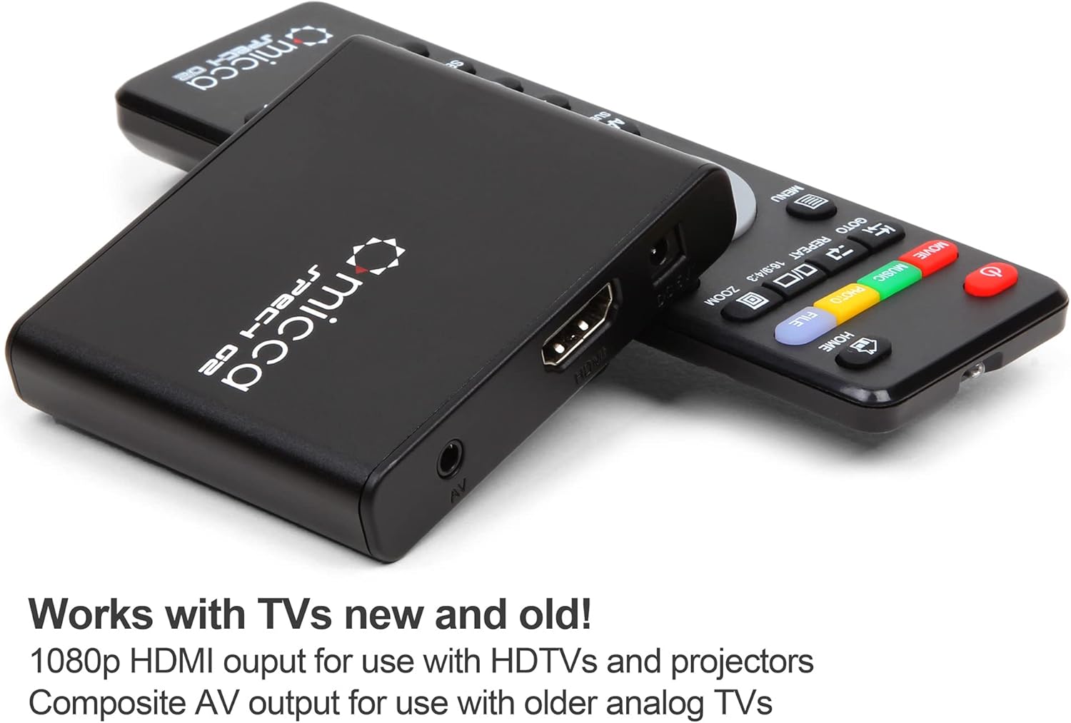 Micca Speck G2 1080p Full-HD Ultra Portable Digital Media Player for USB Drives and SD/SDHC Cards Pack of 2