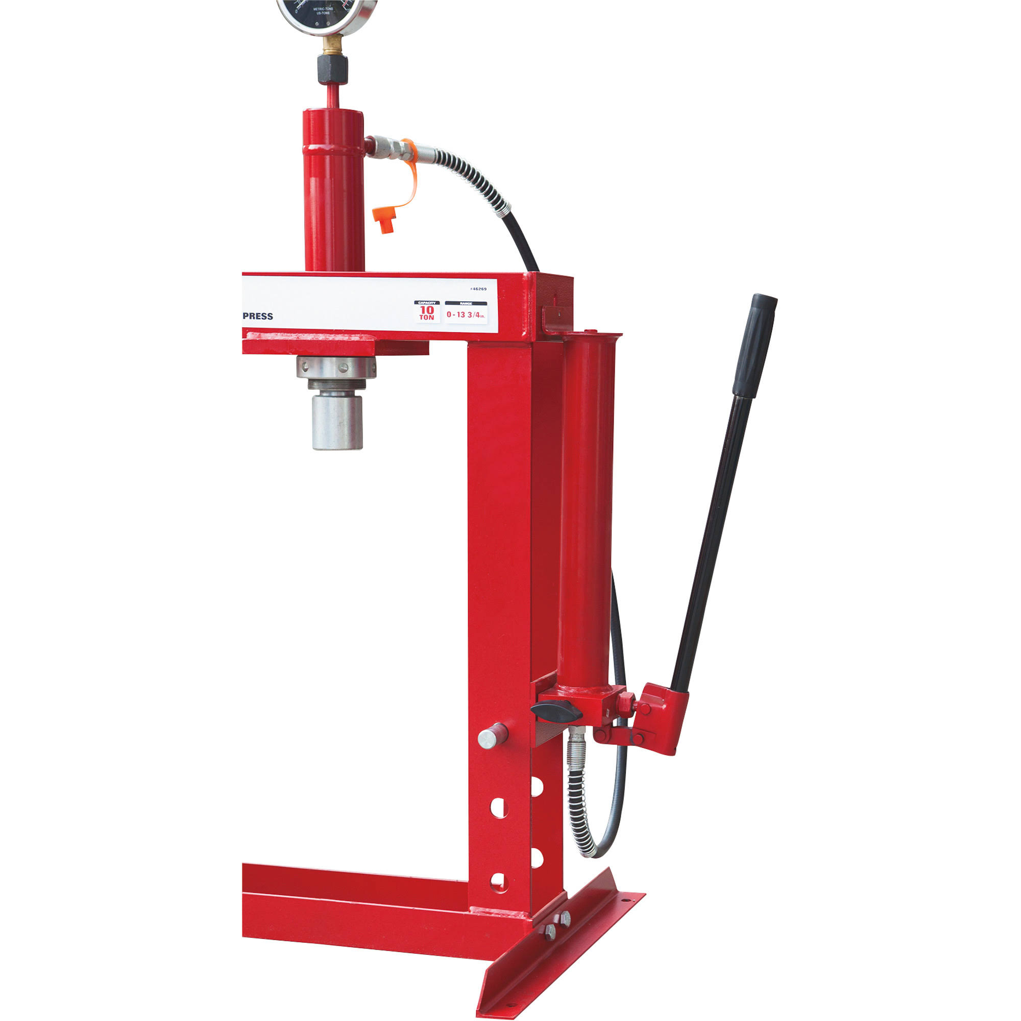 Strongway Benchtop 10-Ton Hydraulic Shop Press with Gauge NTY10003