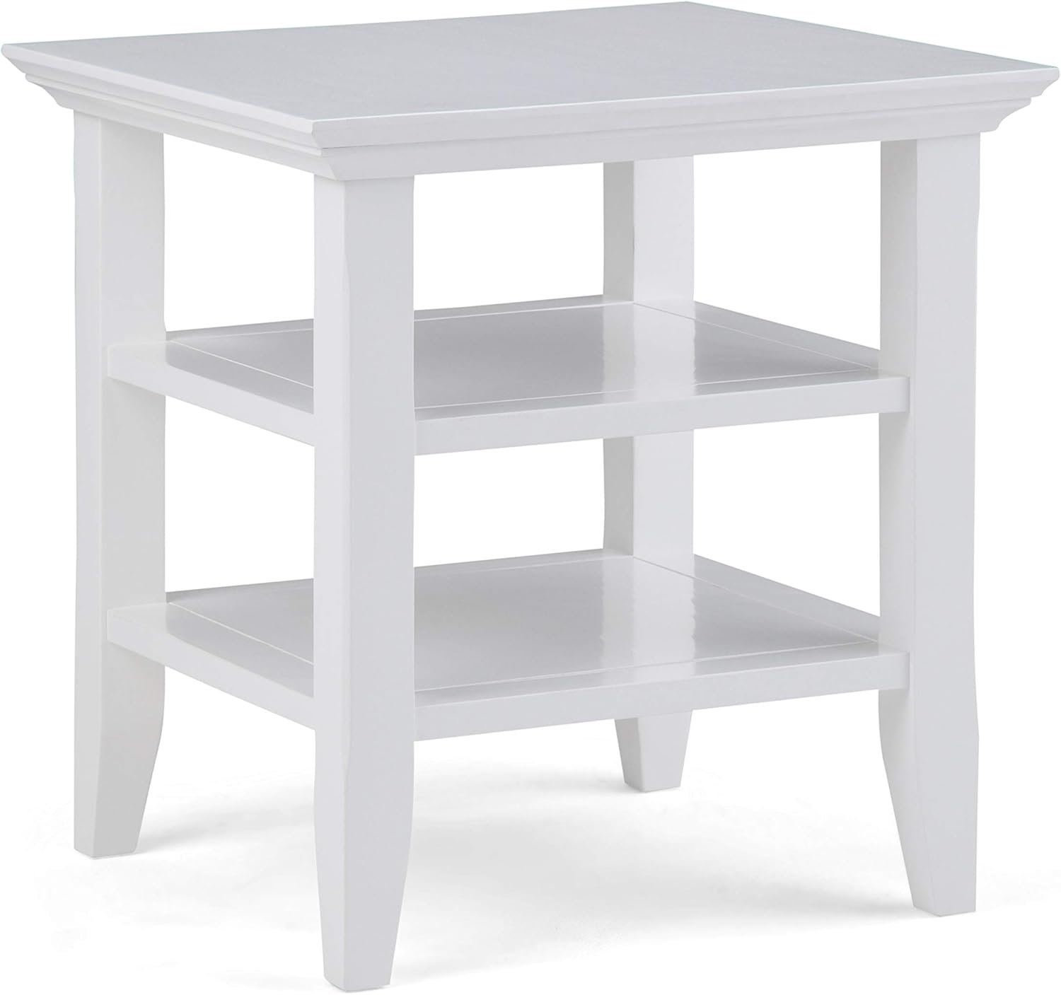 SIMPLIHOME Acadian End Table, 19 inch, Black