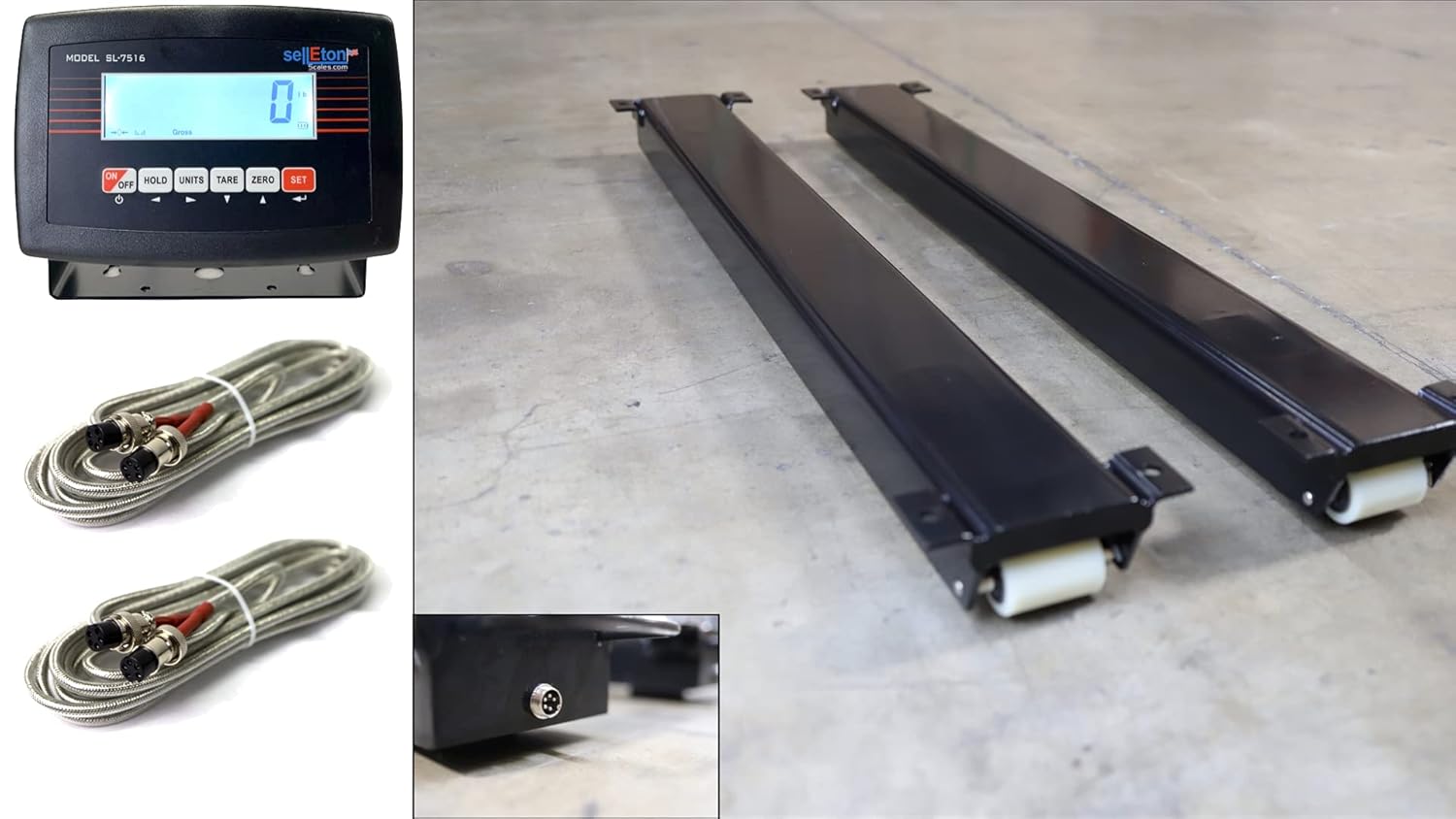 SellEton SL-WB Multi-Purpose (40") Weigh Beam (Two Bars Set) with SL-7516-B Indicator 5,000 Lb X 1 Lb