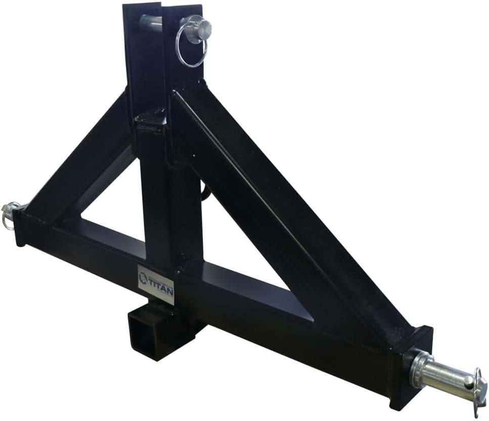 Titan Attachments Heavy Duty CAT 2 3-Point 2 Receiver Hitch Quick Hitch Compatible
