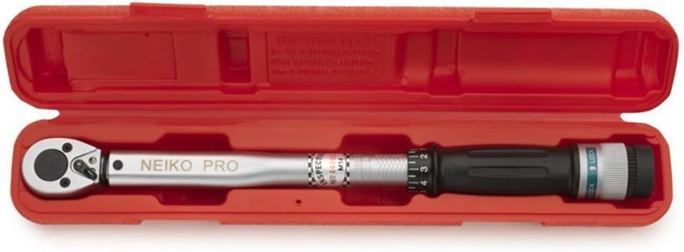 NEIKO PRO 03707B 3/8" Drive Adjustable Click Torque Wrench | SAE | 15-80 Foot-Pound | Chrome Vanadium Steel | 14” Length Pack of 2