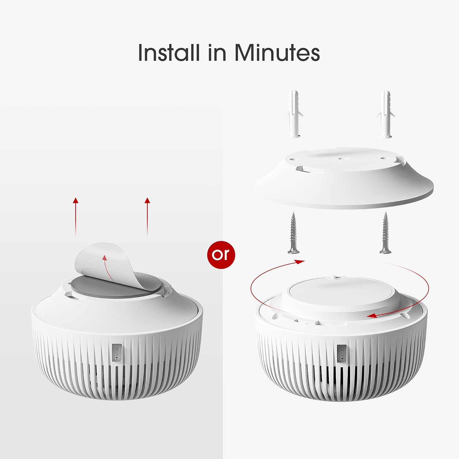 X-Sense 10-Year Battery Smoke Detector, Mini Fire Smoke Alarm with Photoelectric Sensor, LED Indicator & Silence Button, XS03 Pack of 2