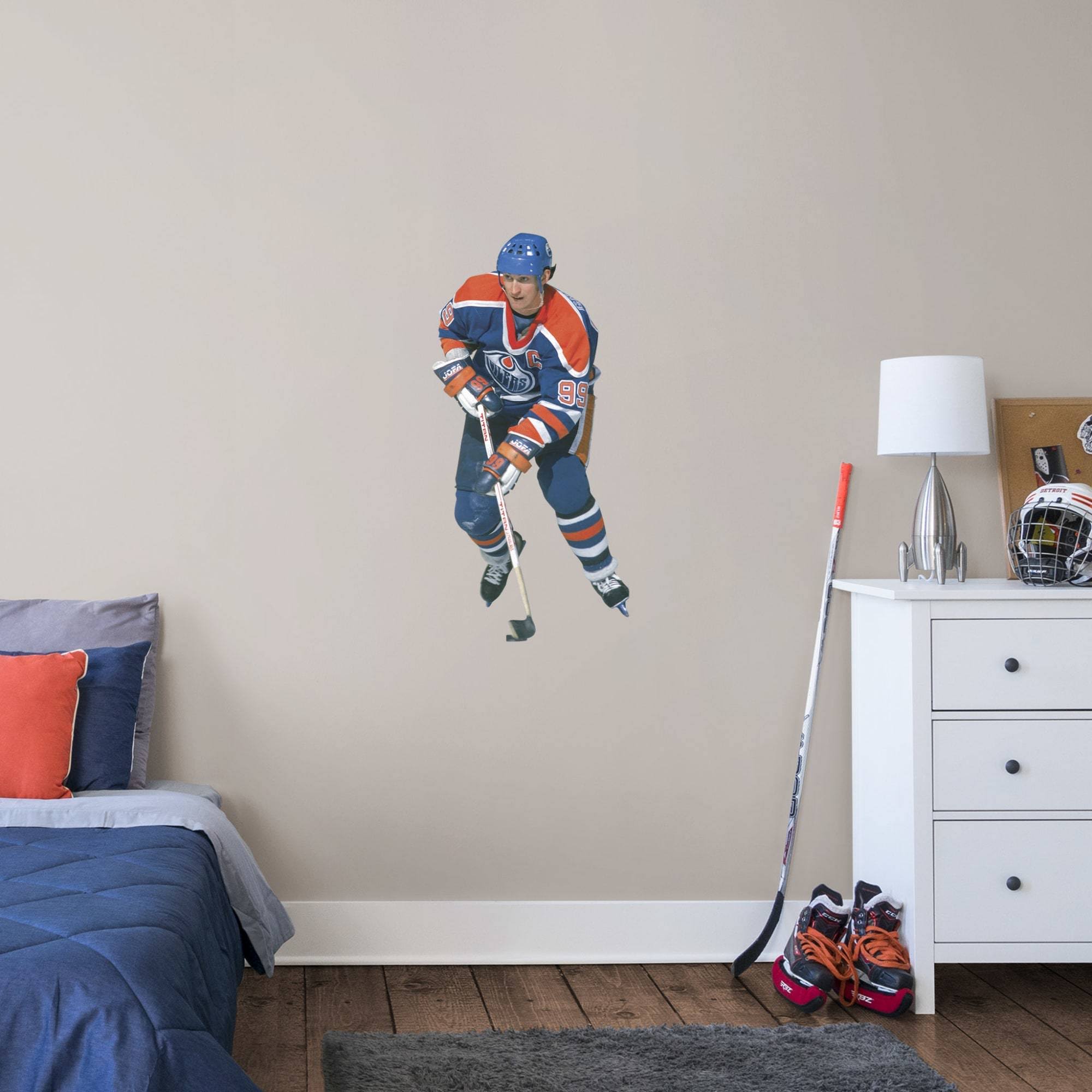 Wayne Gretzky for Edmonton Oilers - Officially Licensed NHL Removable Wall Decal XL by Fathead | Vinyl