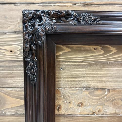 TV frame for Samsung The Frame TV, for 55 and 65 inch TVS. Dark Walnut Finish (not for use with other models) Handmade wood ornate TV Frame