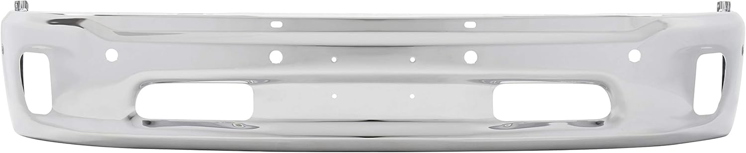 BUMPERS THAT DELIVER - Chrome, Steel Front Bumper Face Bar for 2014-2018 RAM 1500 Pickup w/Park Assist & Fog 14-18, CH1002402