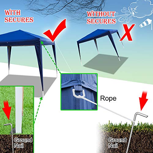 10x20 White Pop Up Canopy Tent Heavy Duty with 6 sidewalls Commercial Outdoor Party Tent Event Wedding Tents Instant Canopy Gazebo with Carry Bag UPF 50+ Waterproof Adjustable Height