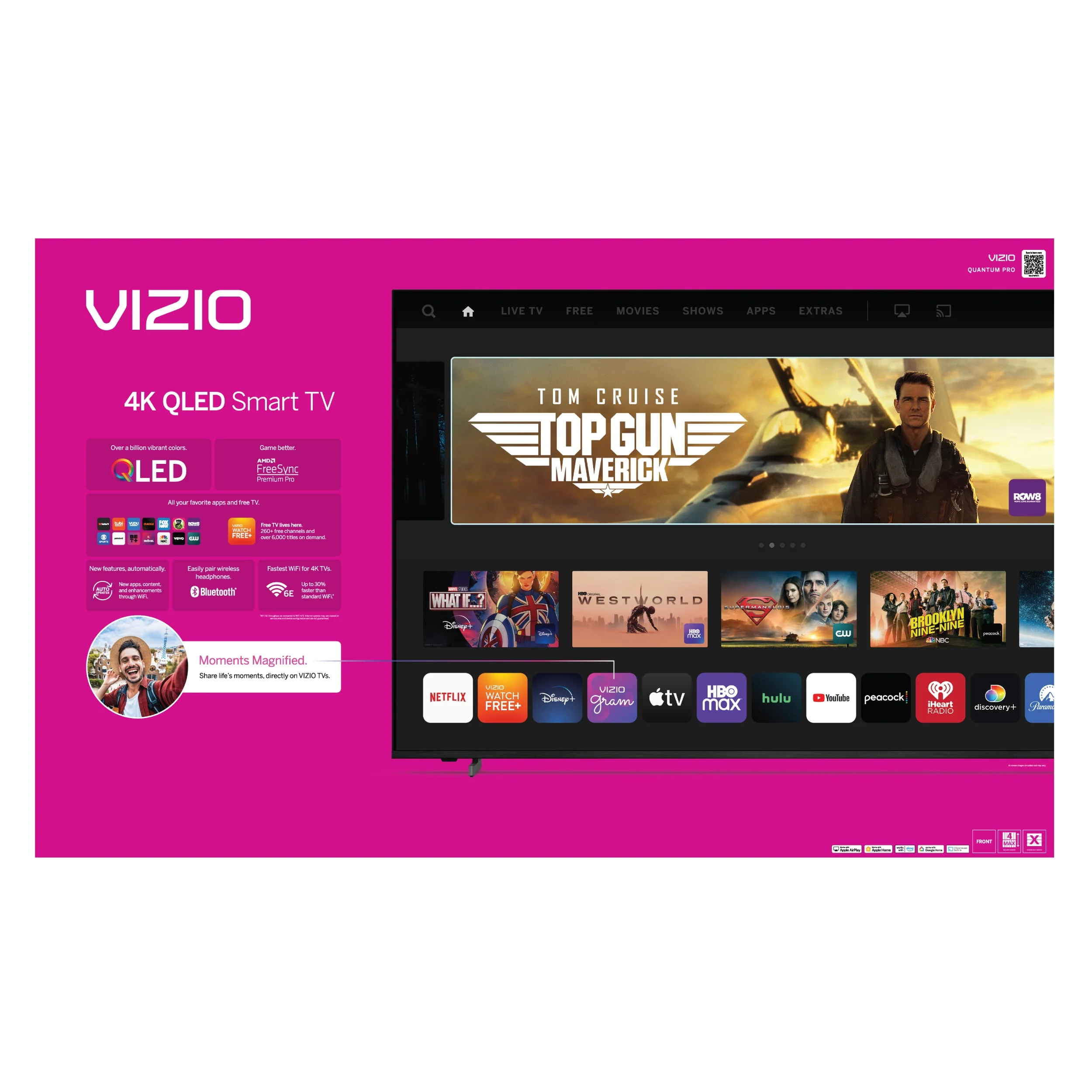 VIZIO 65 Class Quantum Pro 4K QLED HDR 120Hz Smart TV (NEW) VQP65C-84