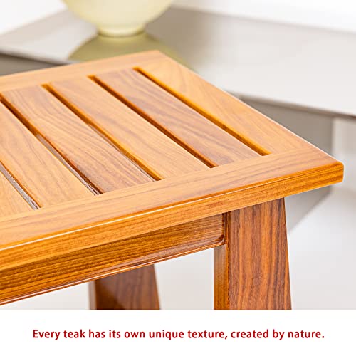 NNN 42" Teak Shower Bench with Shelf/shower benches for inside shower/teak bench/bathroom bench/teak wood benches for showers/for spa, showers, pools and other wet environments,Patented designs.