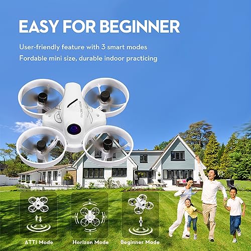 Mini FPV Drone Kit for Beginners, First-Person View Drone with FPV Goggles Suitable for Novice Practice Drones, Super-Wide 120° MINI FPV Drone With Low-Latency 5.8G Transmission