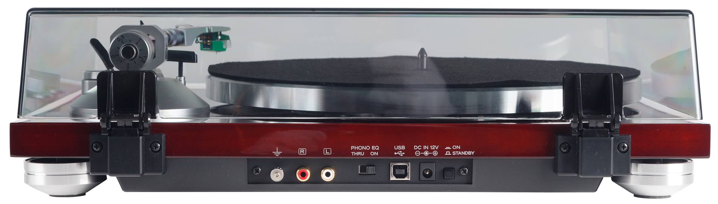 Teac Tn-400s Belt-Driven Turntable with S-Shaped Tonearm (Gloss Cherry)