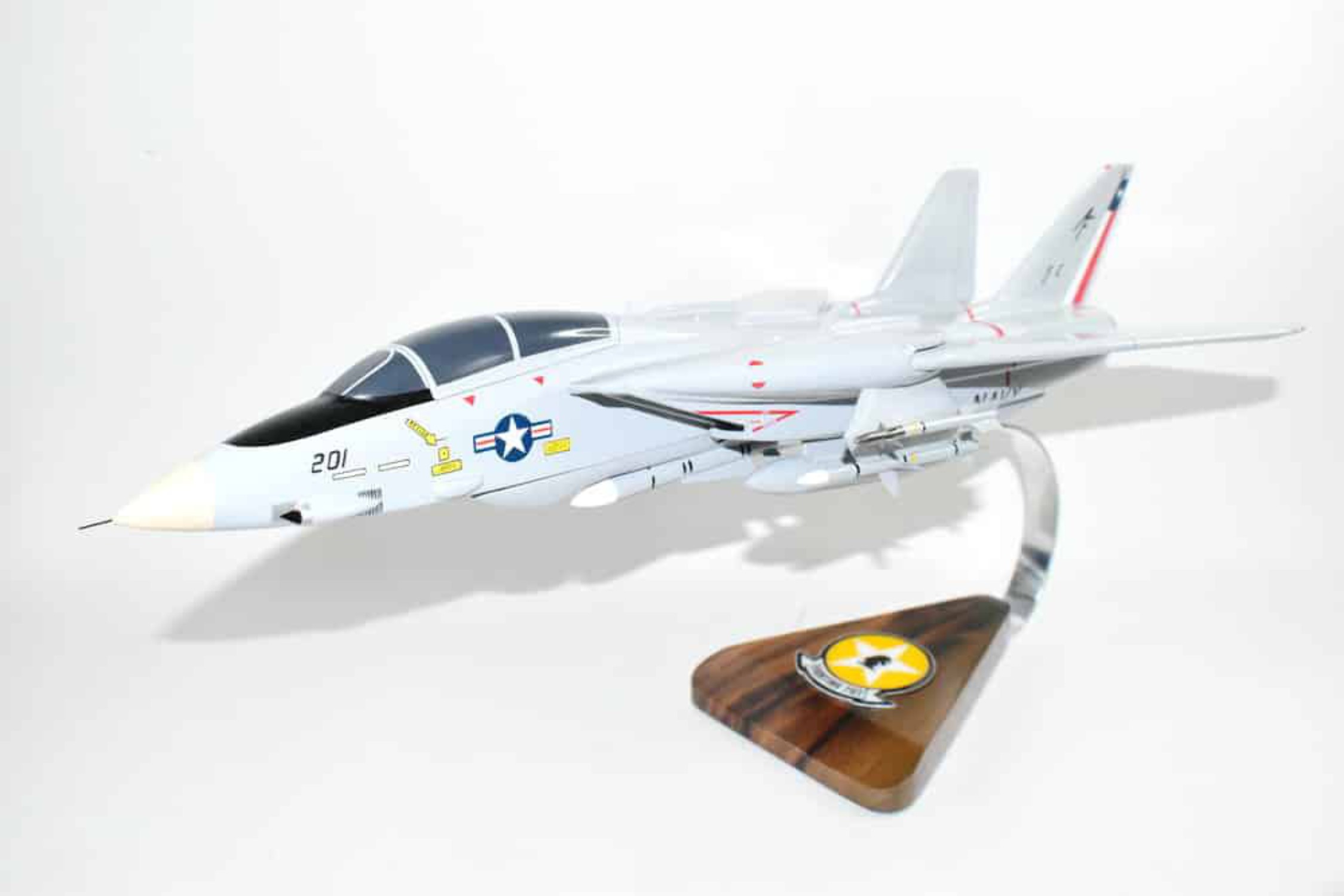 VF-202 Superheats F-14 Tomcat Model, 1/42 (18) Scale, Mahogany, Navy, Fighter