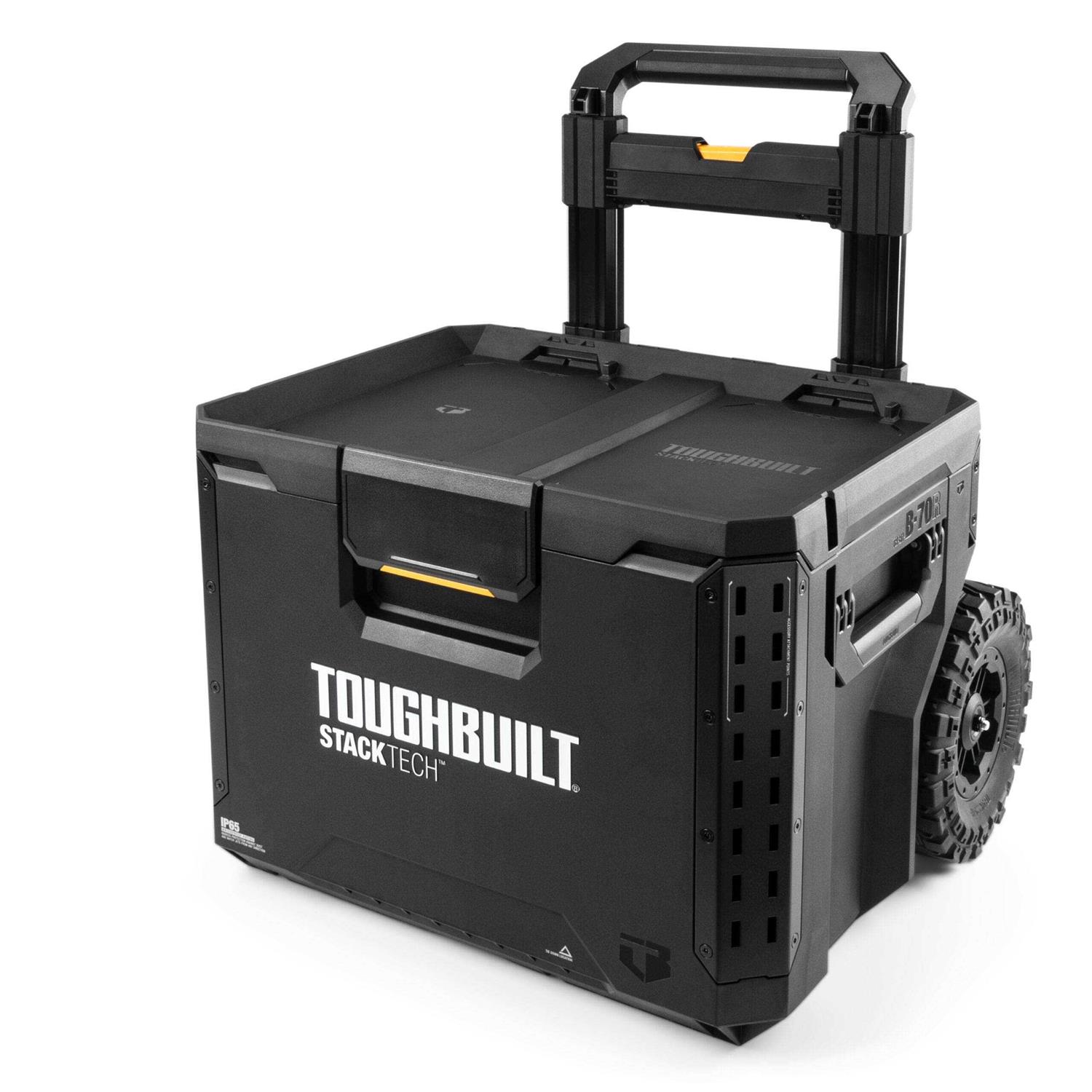 TOUGHBUILT STACKTECH 22.3-in Black Plastic Wheels Lockable Tool Box TB-B1-B-70R - Shop Hardware Tools Online Store