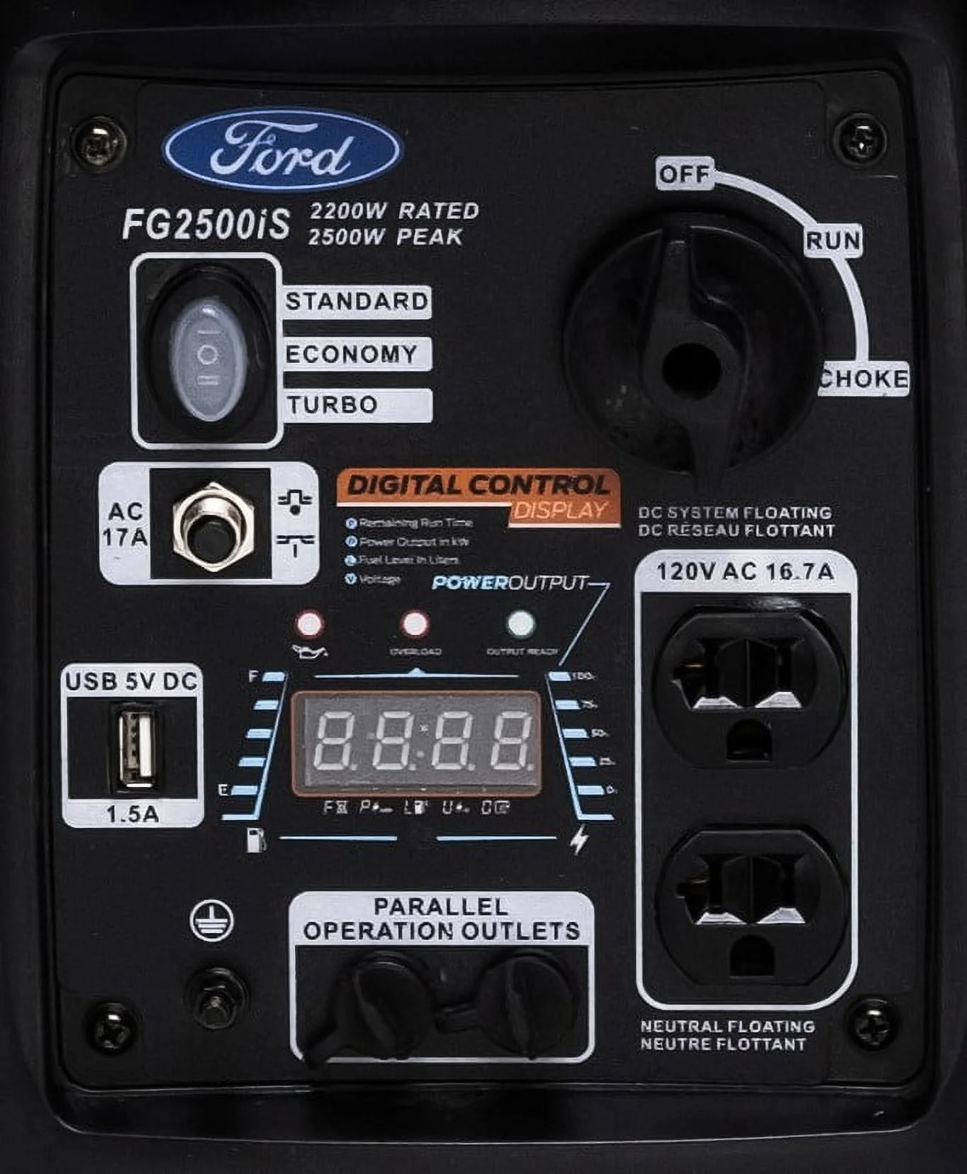 Ford 2,500-Watt Super Quiet Gasoline Powered Inverter Generator – CARB Compliant