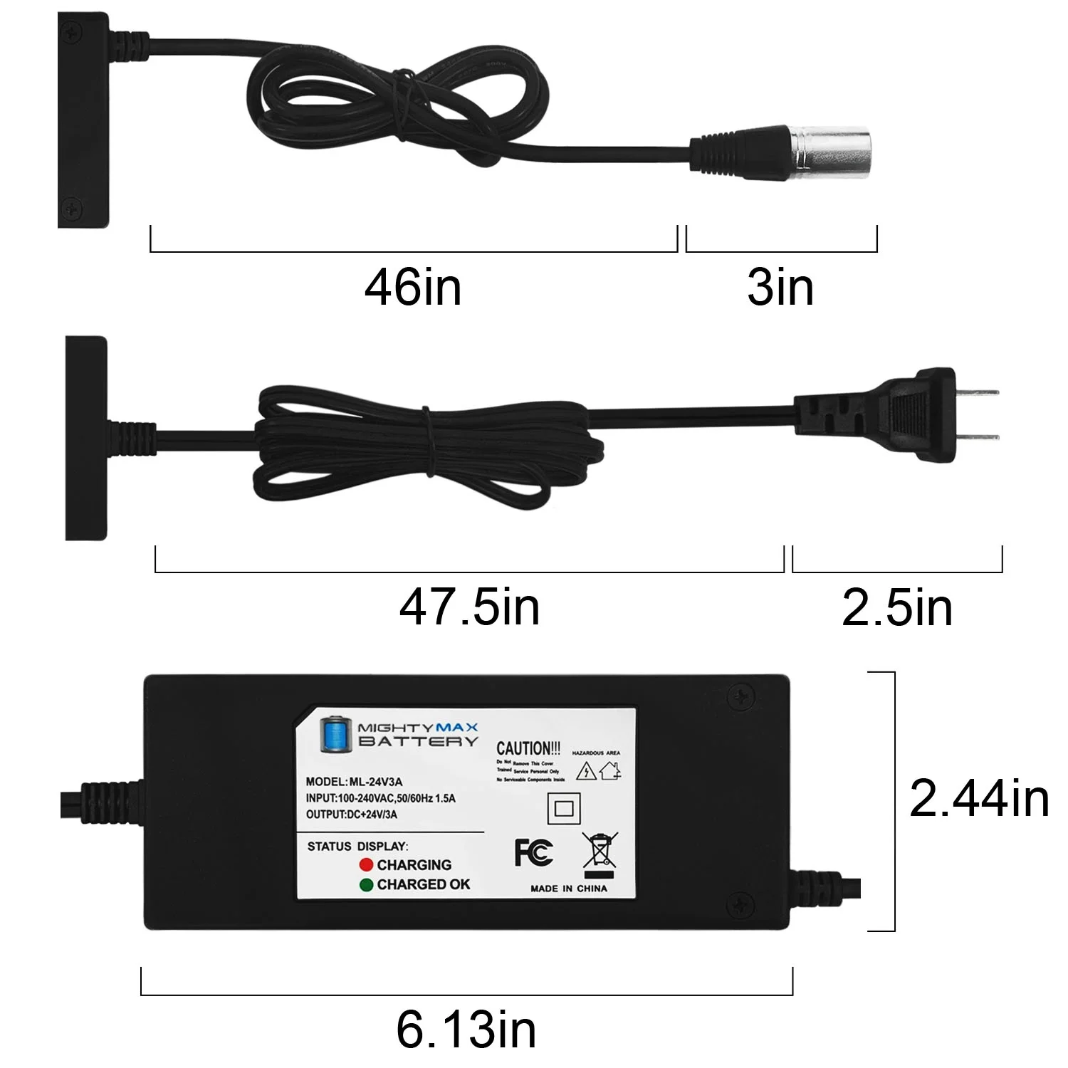 24V Scooter and Wheelchair Battery Charger 7170371737