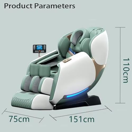 Massage Chair Full Body, Shiatsu Heated Electric 3D Zero Gravity Massage Chair 4D with LCD Controller,with Bluetooth Speaker,Green
