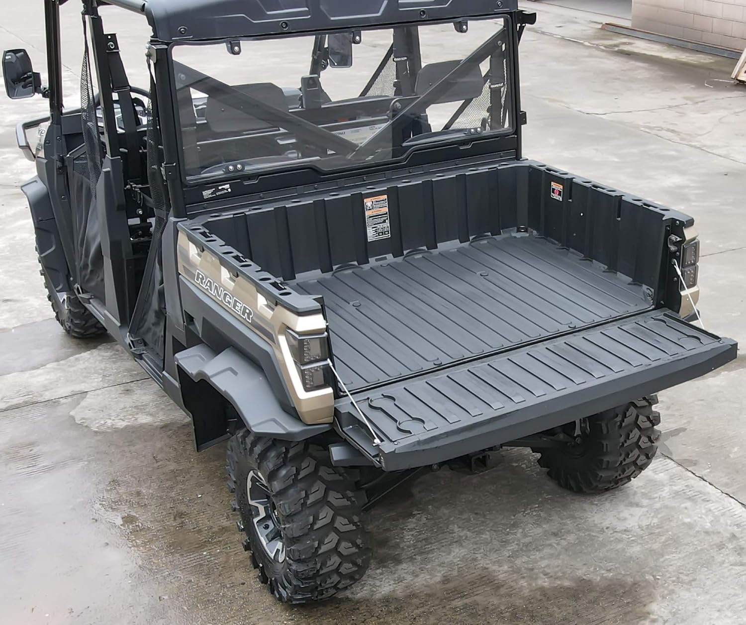 SAUTVS Rubber Bed Mat Liner for Ranger XP 1000, TPE Rear Cargo Bed Mat All Weather Protector Slush Liner for Polaris Ranger XP 1000 Crew 2018-2021 Accessories