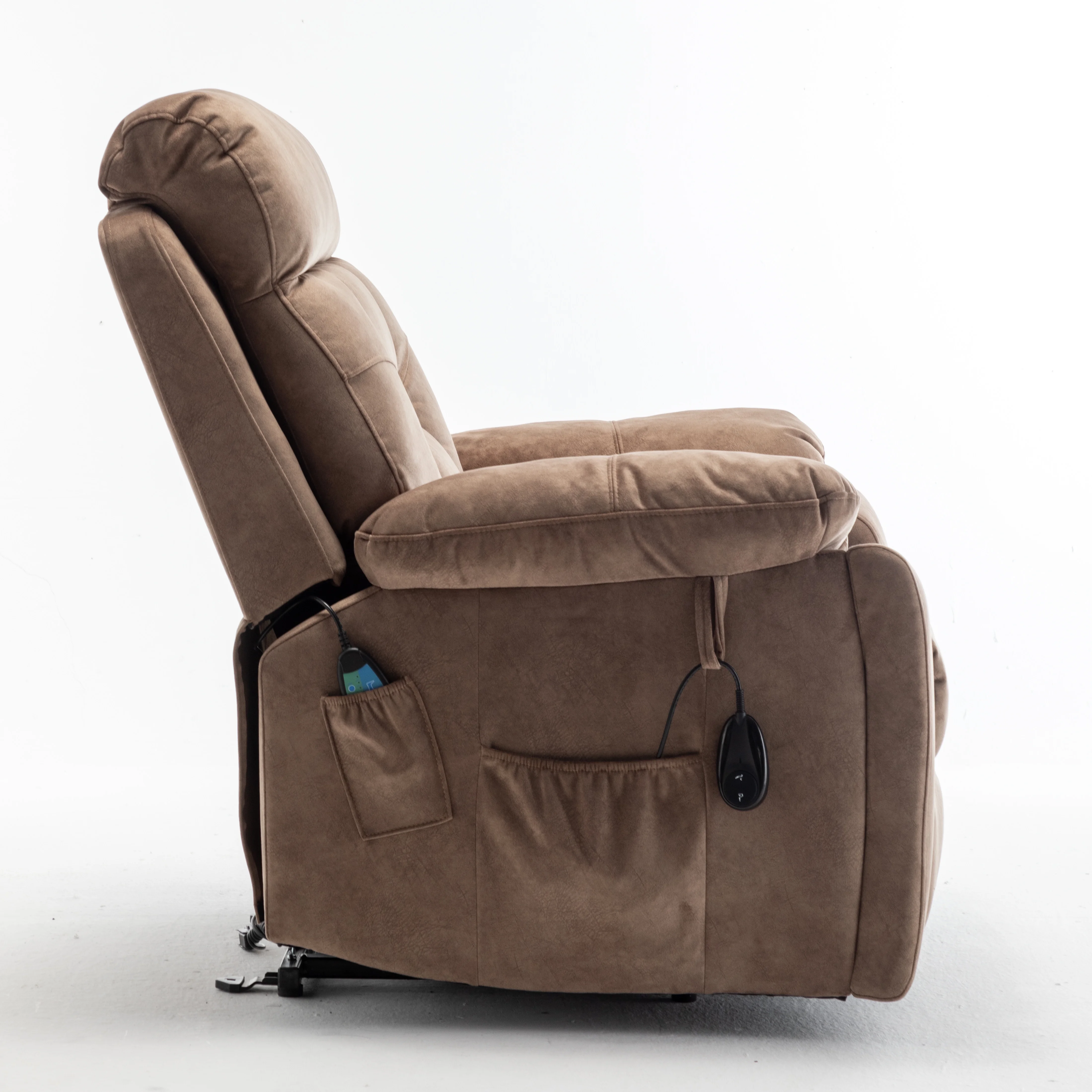 Power Lift Recliner Chair, Legahome 26in Oversize Large Electric Lift Recliners for Elderly with Heat and Massage, 3 Position Electric Recliner Chair for Home Use with Hidden Cup Holder, Dark Brown