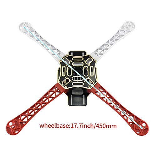 QWinOut DIY 2.4G 8CH KK V2.3 F450 Frame RC Quadcopter 4-Axle UFO Unassembly Kit RTF/ARF Drone (KK FC Version)