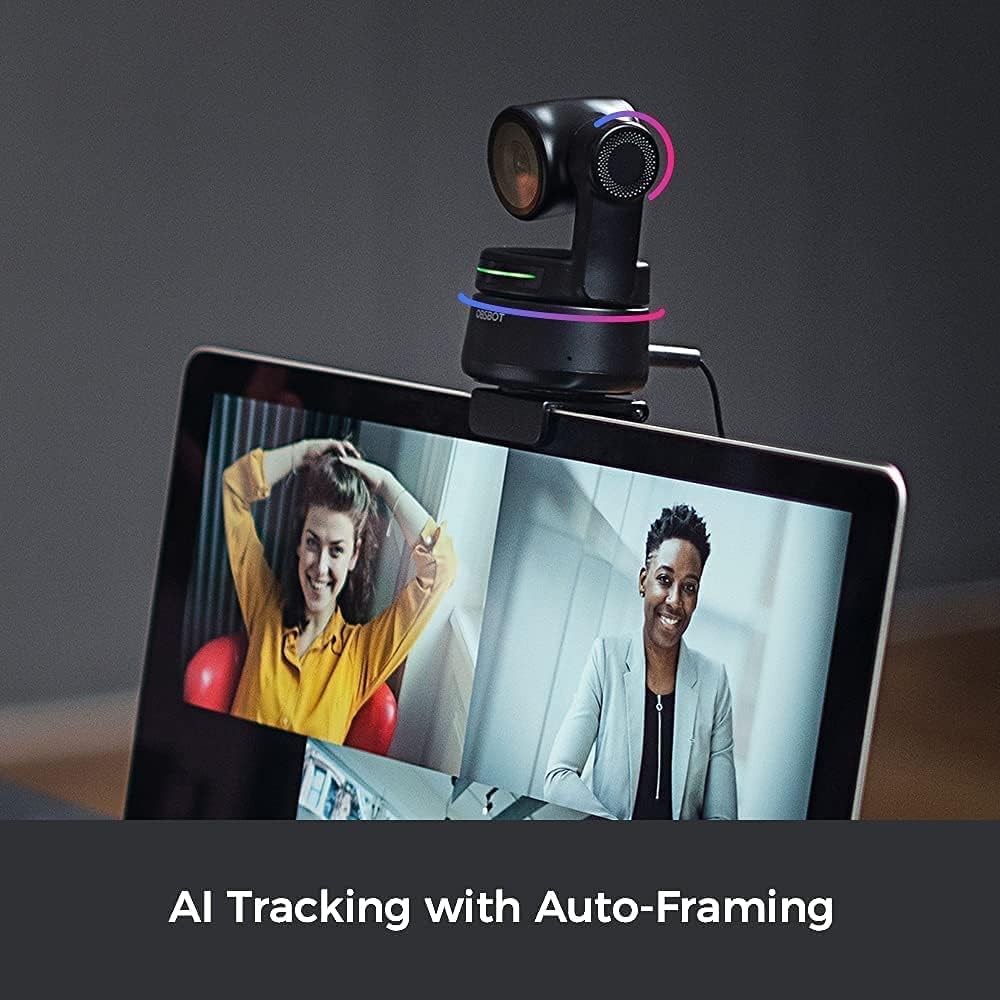 OBSBOT OWB-2004-CE Tiny AI-Powered PTZ Webcam 1080p HD Bundle with 1 YR CPS Enhanced Protection Pack
