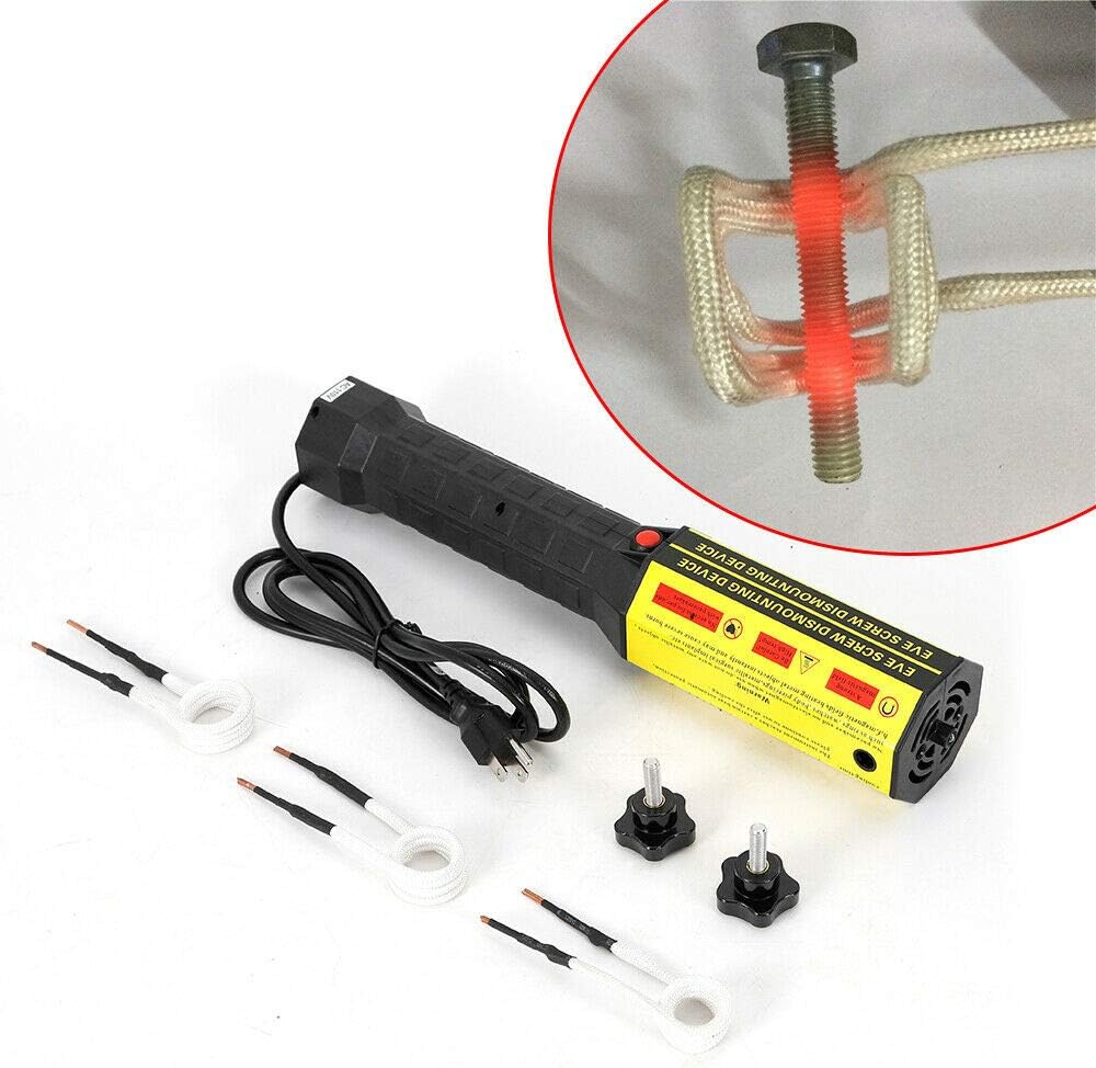 Mini Ductor Magnetic Induction Heater Kit 110V 3 Coils Bolt Heat Remover Disassembler Screw Tool Kit for Automotive Flameless Heat Repair Tool