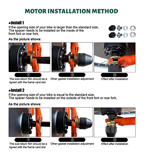 Electric Bike Conversion Kit,Ebike Rear Wheel Conversion Kit,48V 250/350/ 500/1000/1500W Rear Wheel Brushless Gear Motor, 16"/20"/24"/26"/27.5"/28"/29"/700C Wheel Optional,500W-29in
