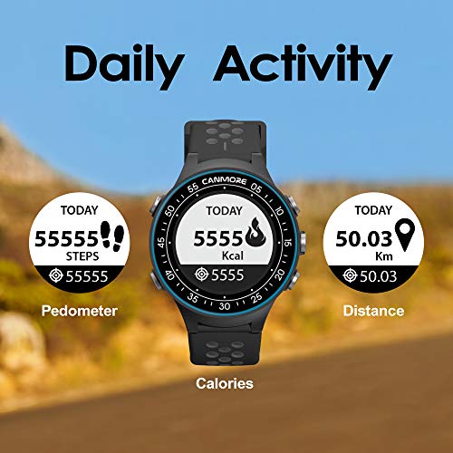 CANMORE TW410G GPS Golf Watch with Step Tracking (Orange)- 41,000+ Free Worldwide Golf Courses Preloaded - Minimalist & User Friendly