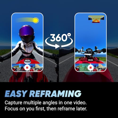 Insta360 X4 Motorcycle Bundle- 8K Waterproof 360 Action Camera, 4K Wide-Angle Video, Invisible Selfie Stick, Removable Lens Guards, 135 Min Battery Life, AI Editing, Stabilization, No Micro SD Card