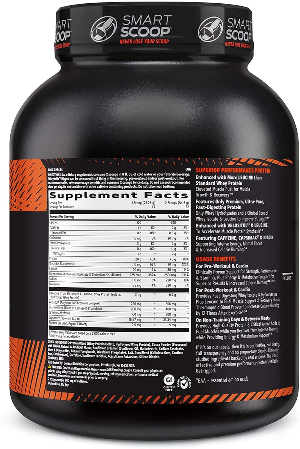 GNC AMP Wheybolic Ripped | Targeted Muscle Building and Workout Support Formula | Pure Whey Protein Powder Isolate with BCAA | Gluten Free | 22 Servings | Classic Vanilla Pack of 2