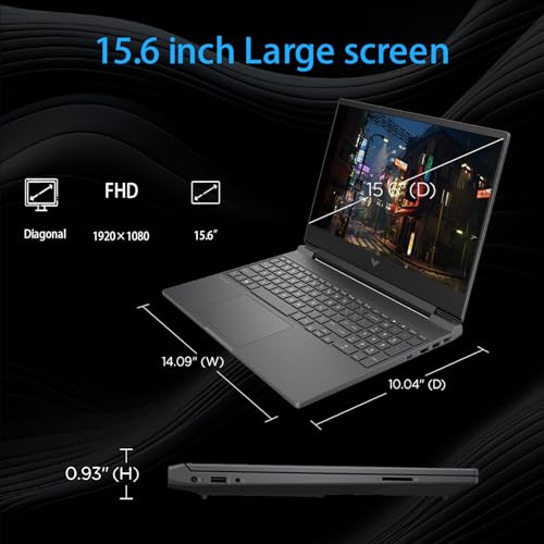 HP Victus 15.6 Ryzen 5 Gaming Laptop, 15.6 FHD 144Hz, Ryzen 5 7535HS (Beats Intel i5-13420H), AMD Radeon RX 6550M (Beats Nvidia GeForce RTX 3050), 16GB DDR5 RAM, 1TB SSD, Backlit KB, Windows 11 Home