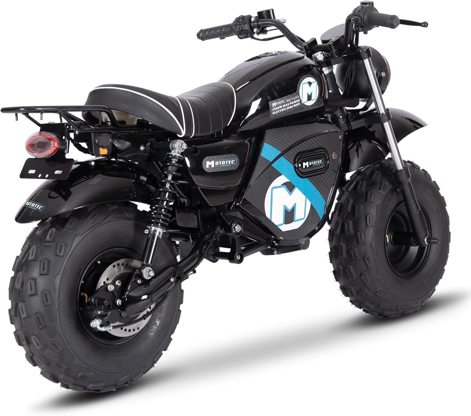 MotoTec 60v 1500w Electric Powered Mini Bike Lithium Black
