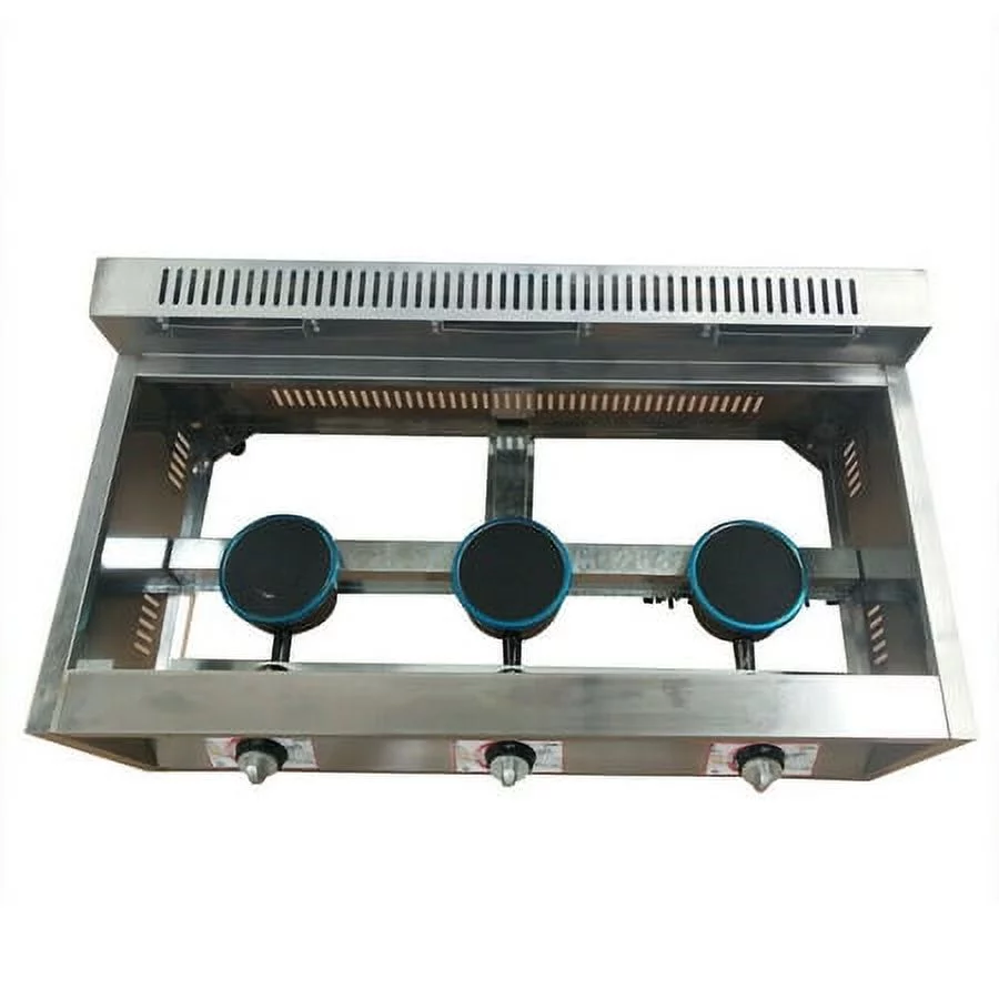 Commercial Propane Deep Fryer Countertop 18L Gas Fryer 3 Pan LPG NG Gas Fryer