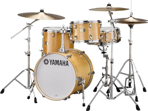 Yamaha 5pc Shell Pack with a 20" Kick 14” Snare Drum in Honey Amber for Students and Working Drummers, (SBP0F50HA)