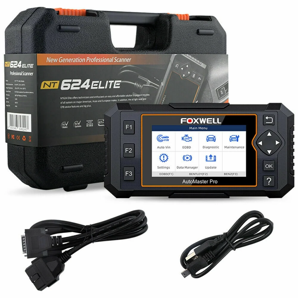 2022 New Version Foxwell Elite Full Systems Automotive OBD2 Scanner Oil Reset / EPB Reset / SAS Calibration/ABS Bleeding/Throttle Matching Code Reader Diagnostic Scan Tool Lifetime Free Update