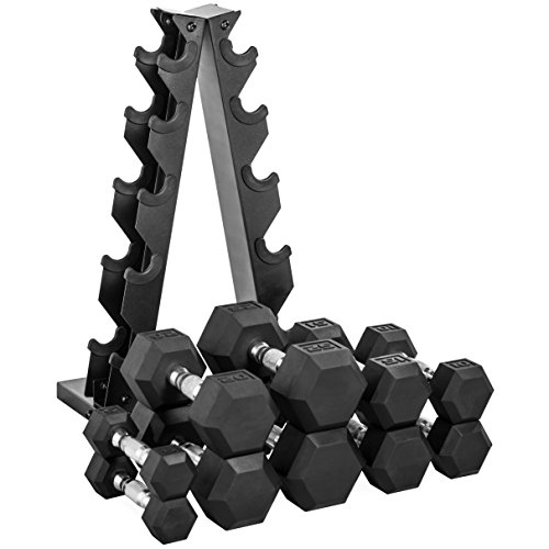Cap Barbell 150 LB Dumbbell Set with Rack