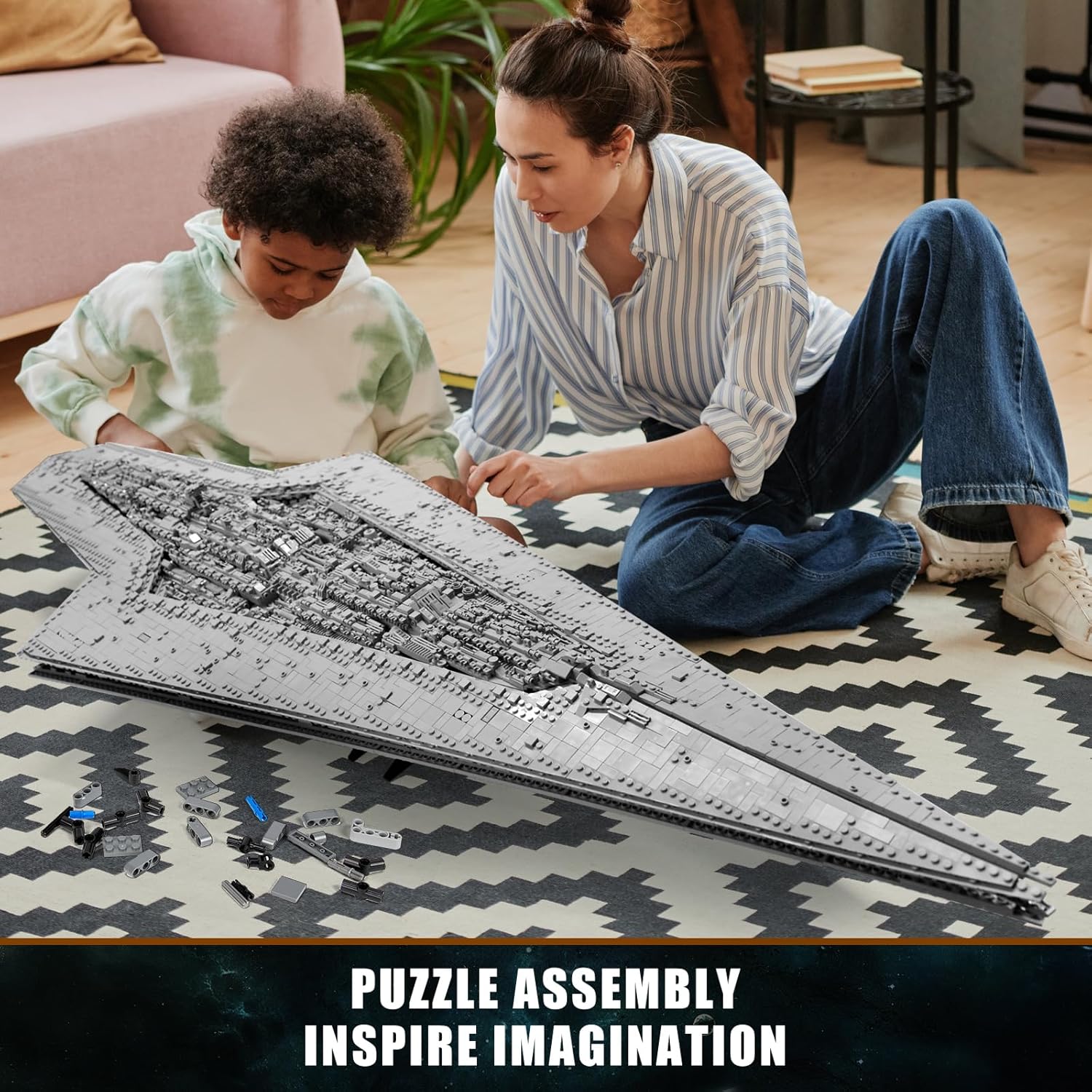 MOC Super Star Destroyer Building Set UCS Executor-Class Star Executor Dreadnought Building Blocks Collectible Set for Adults Model Compatible with Star Wars A New Hope (7588+)