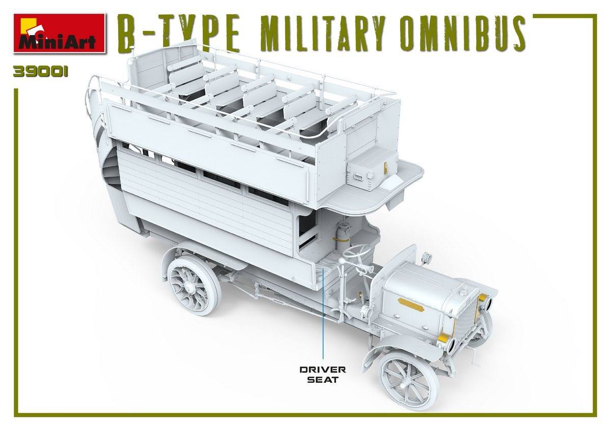 Miniart 1/35 Scale B-Type Military OMNIBUS- Model Kit #39001