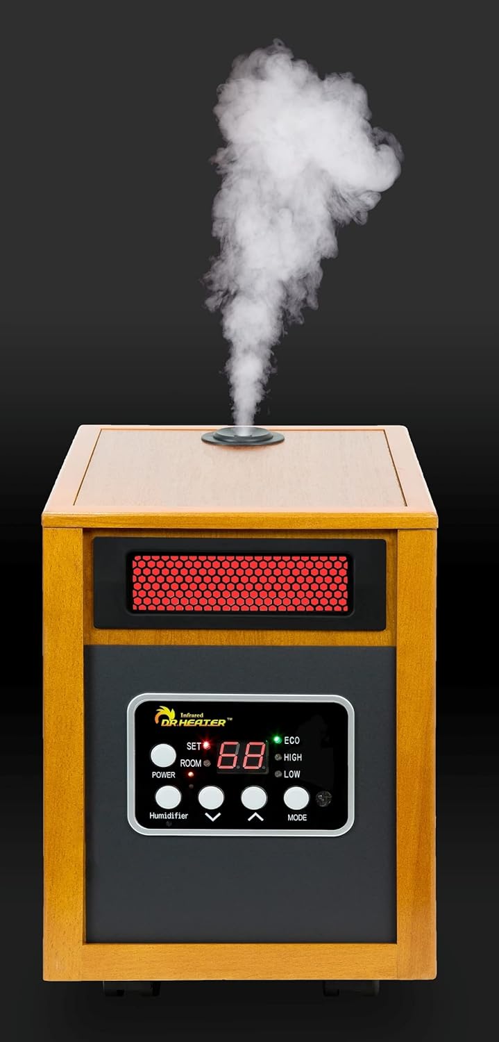 Dr. Infrared Heater Portable Space Heater with Humidifier, 1500-Watt