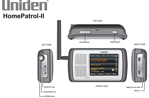 Uniden HomePatrol-2 Color Touchscreen Scanner with TrunkTracker V/S/A/M/E, APCO P25, Emergency Alerts - Covers USA and Canada