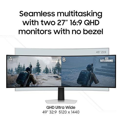 Samsung 49" Odyssey OLED (G93SC) Series Curved Gaming Monitor w QD-OLED, 240Hz, 0.03ms, DQHD, G-Sync Compatible, AMD FreeSync Premium Pro,Height Adjustable Stand,3 Yr Warranty,LS49CG932SNXZA