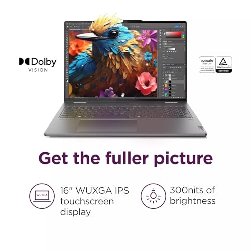 Lenovo Yoga 7i 2-in-1 Laptop - 16" FHD+ Touch, Ultra 5 125U, Intel HD Graphics, 16 GB DDR5, 512 GB SSD, Backlit Keyboard, Wi-Fi6, Win 11 Pro, Designed Mouse&Microsoft Office Lifetime License