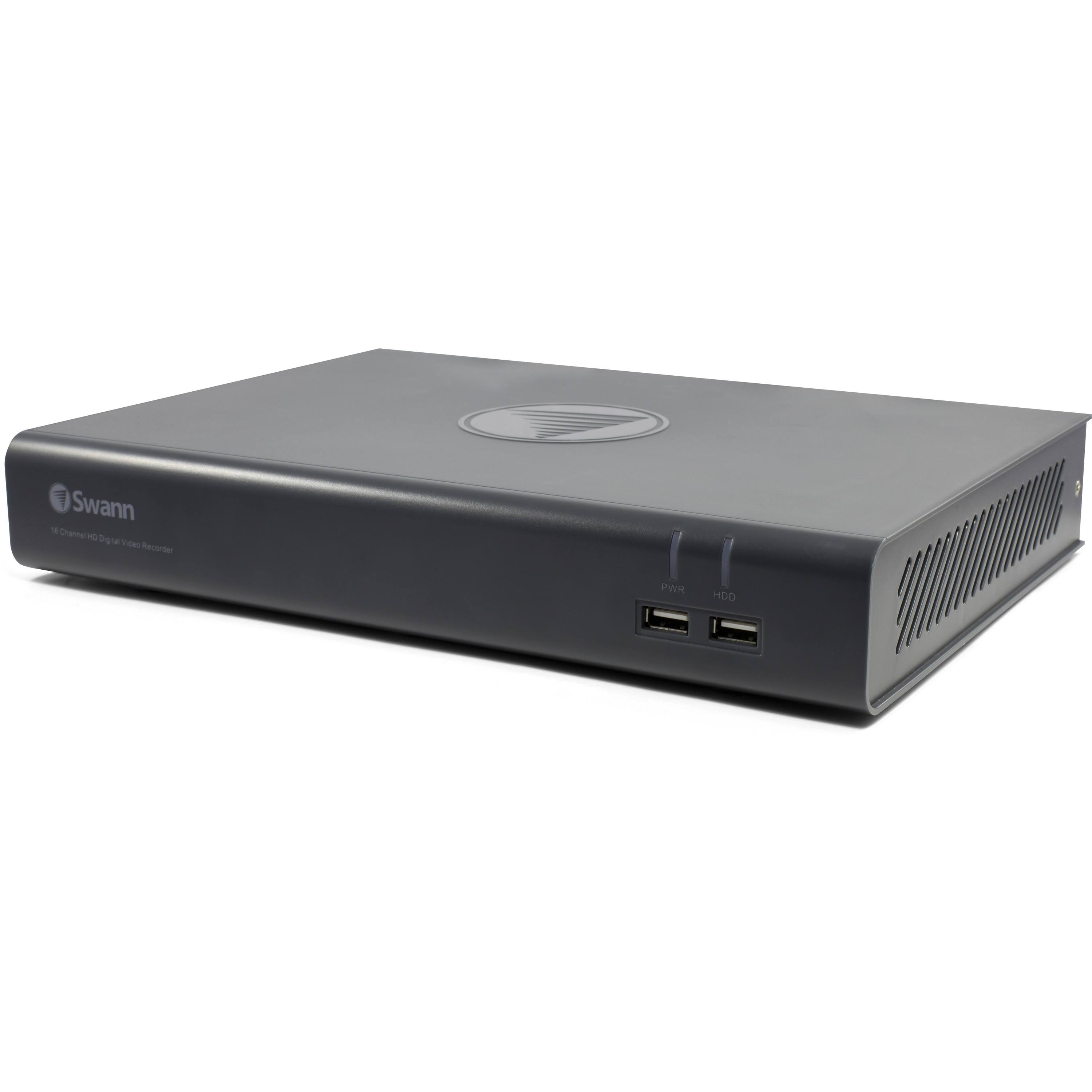 Swann SWDVK-1645812-US 16-Channel 1080p DVR with 1TB HD u0026 12 True Detect Bullet Cameras