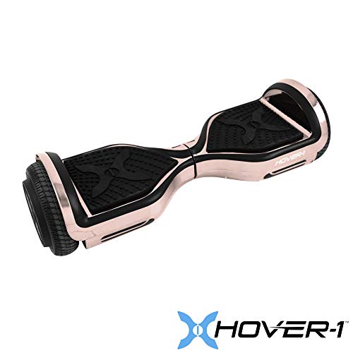 Hover-1 Chrome Electric Hoverboard | 6MPH Top Speed, 6 Mile Range, 4.5HR Full-Charge, Built-In Bluetooth Speaker, Rider Modes: Beginner to Expert